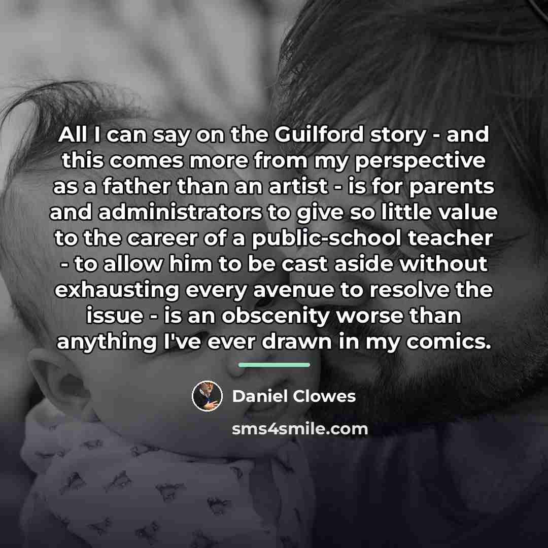 “All I can say on the Guilford story - and…” quote by Daniel Clowes