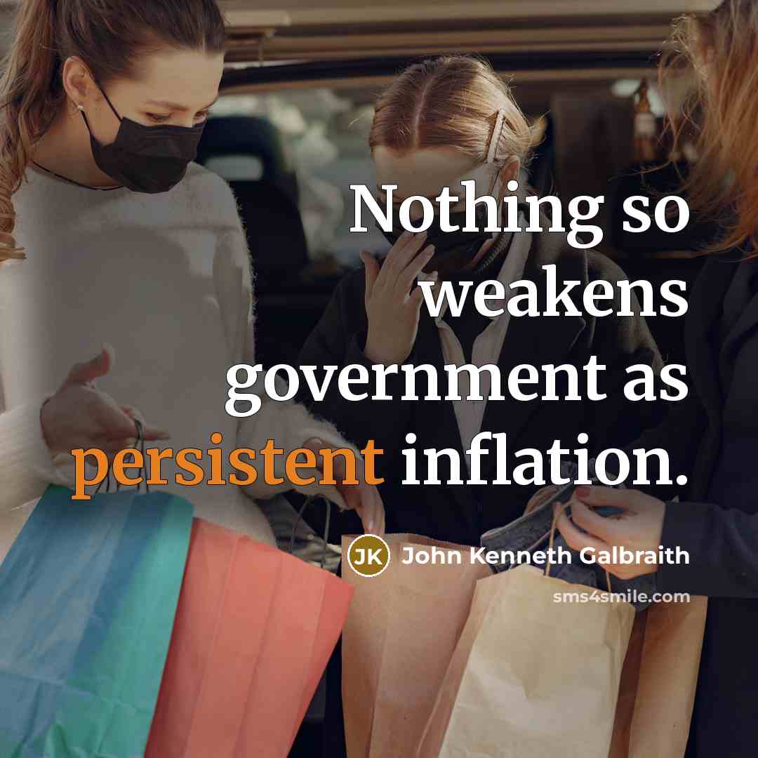 “Nothing so weakens government as persistent inflation.…” quote by John Kenneth Galbraith