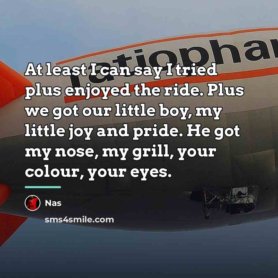 “At least I can say I tried plus enjoyed the…” quote by Nas