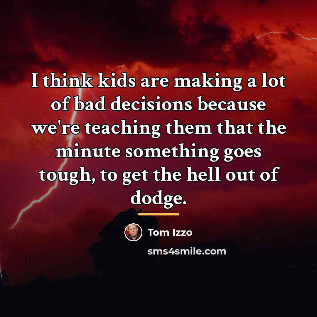 “I think kids are making a lot of bad decisions…” quote by Tom Izzo