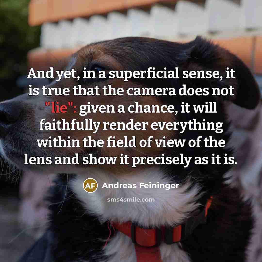 “And yet, in a superficial sense, it is true that…” quote by Andreas Feininger