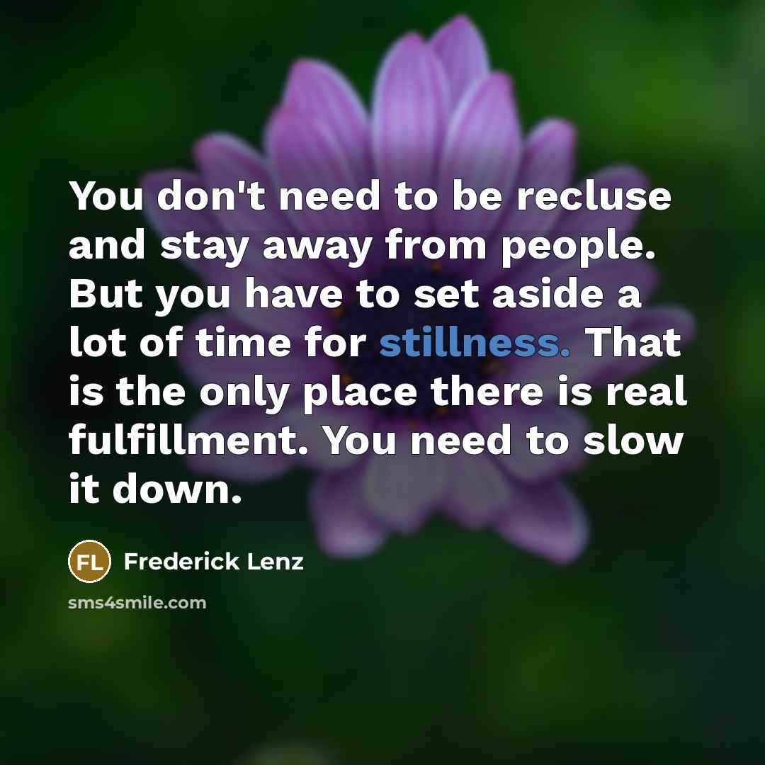 “You don't need to be recluse and stay away from…” quote by Frederick Lenz