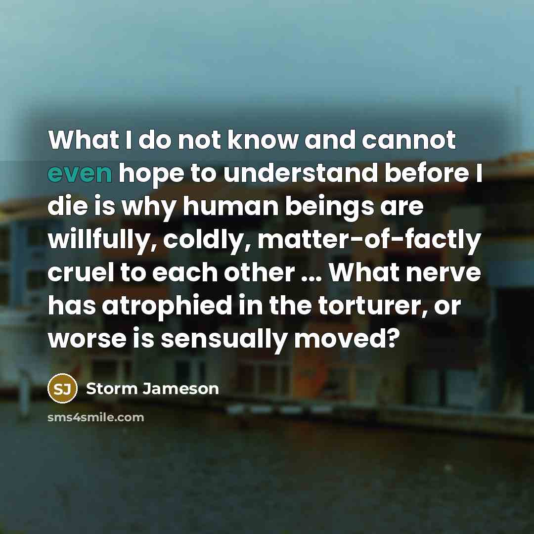 “What I do not know and cannot even hope to…” quote by Storm Jameson