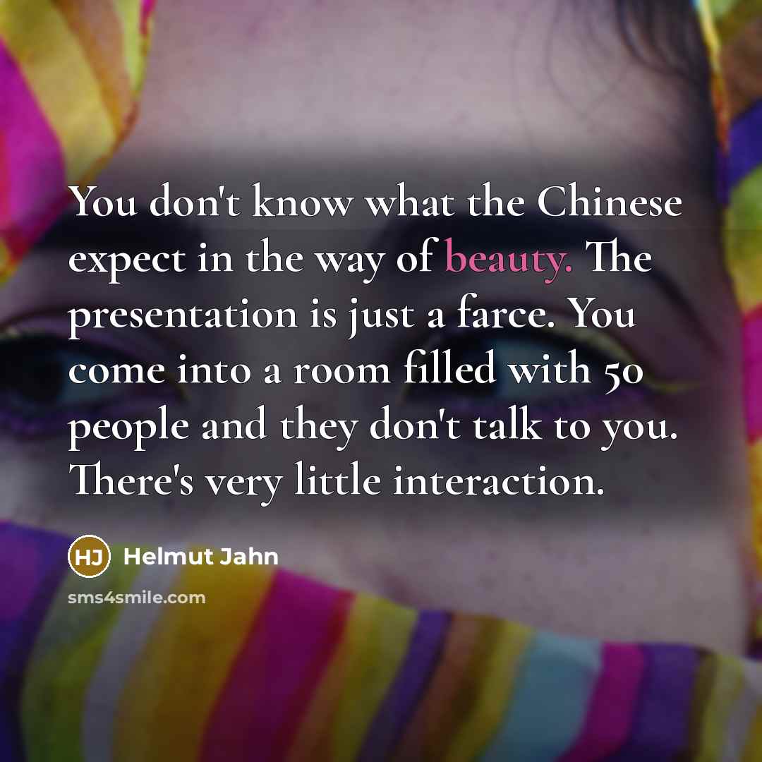 “You don't know what the Chinese expect in the way…” quote by Helmut Jahn