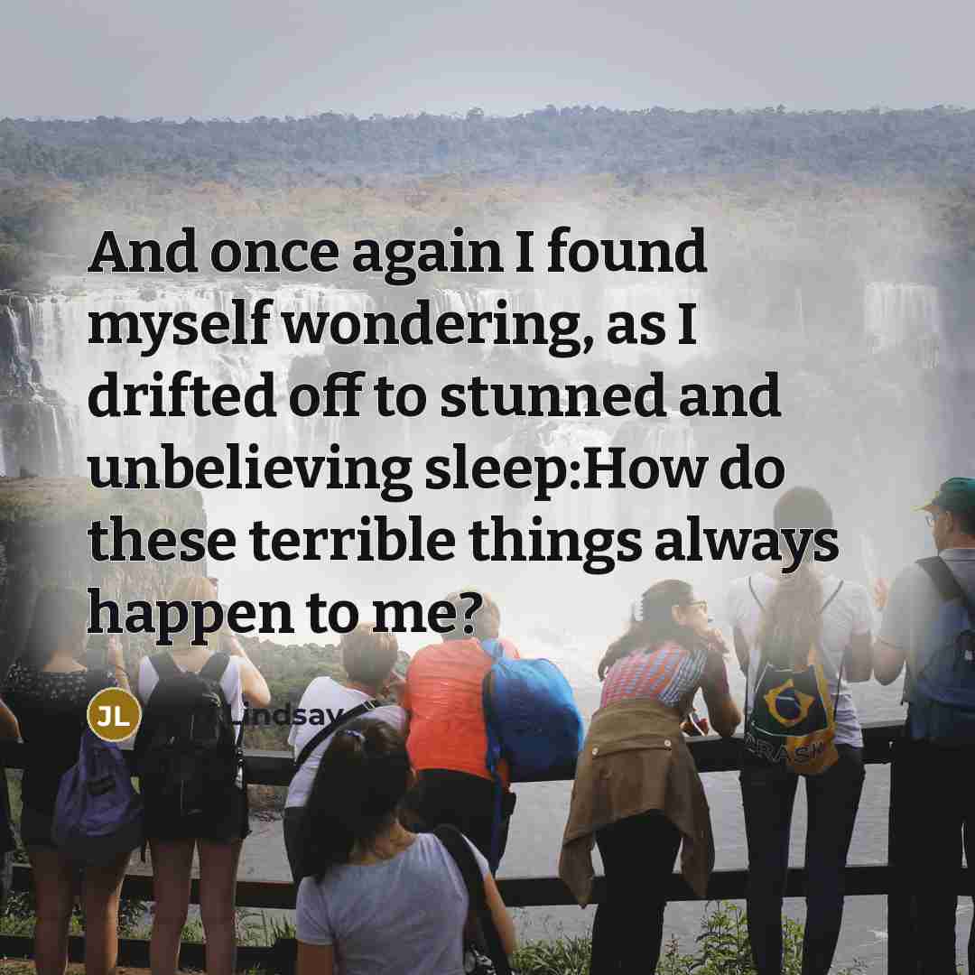 “And once again I found myself wondering, as I drifted…” quote by Jeff Lindsay