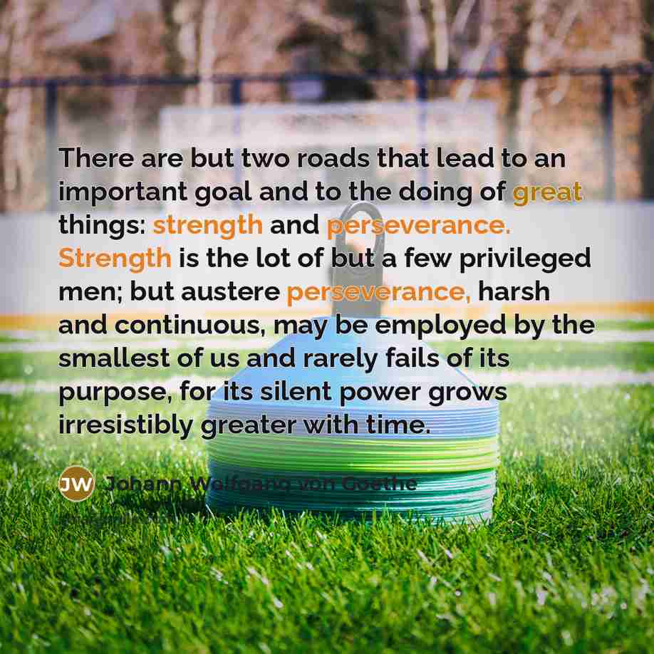 “There are but two roads that lead to an important…” quote by Johann Wolfgang von Goethe
