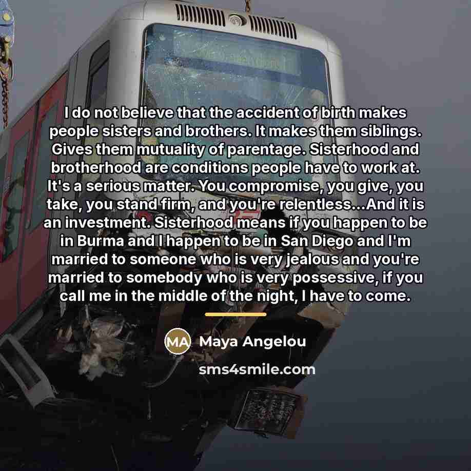 “I do not believe that the accident of birth makes…” quote by Maya Angelou