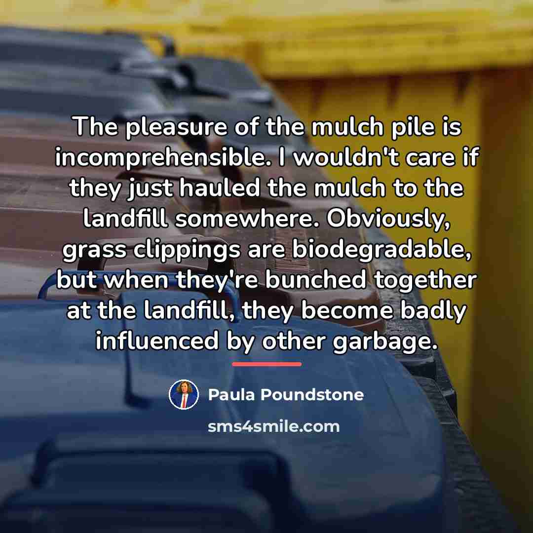 “The pleasure of the mulch pile is incomprehensible. I wouldn't…” quote by Paula Poundstone