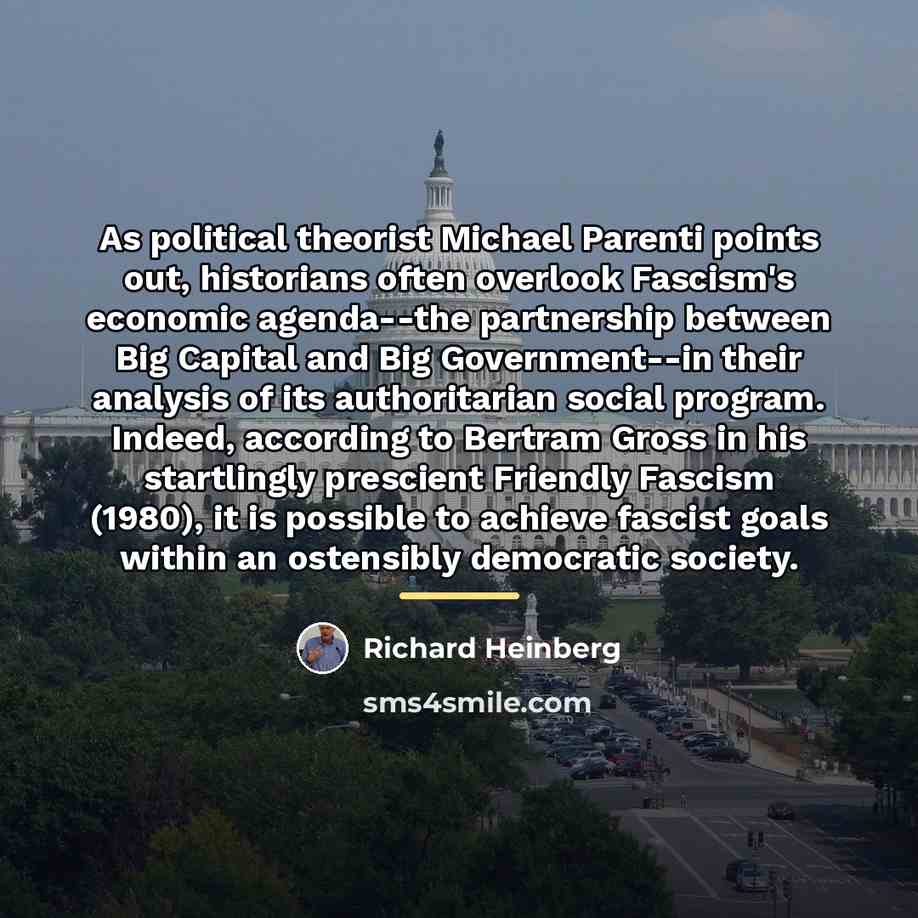 “As political theorist Michael Parenti points out, historians often overlook…” quote by Richard Heinberg