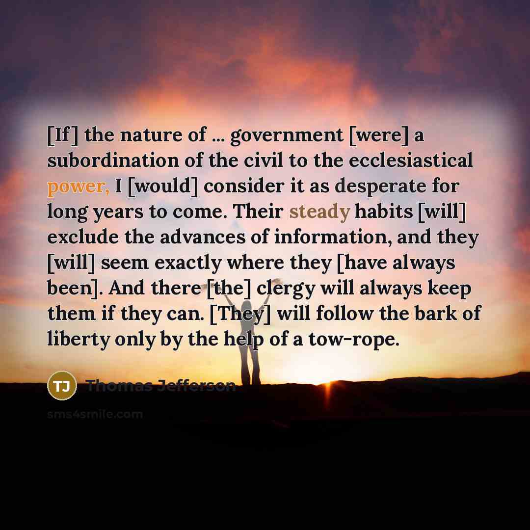 “[If] the nature of ... government [were] a subordination of…” quote by Thomas Jefferson