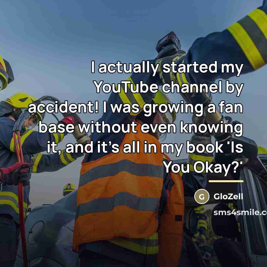 “I actually started my YouTube channel by accident! I was…” quote by GloZell