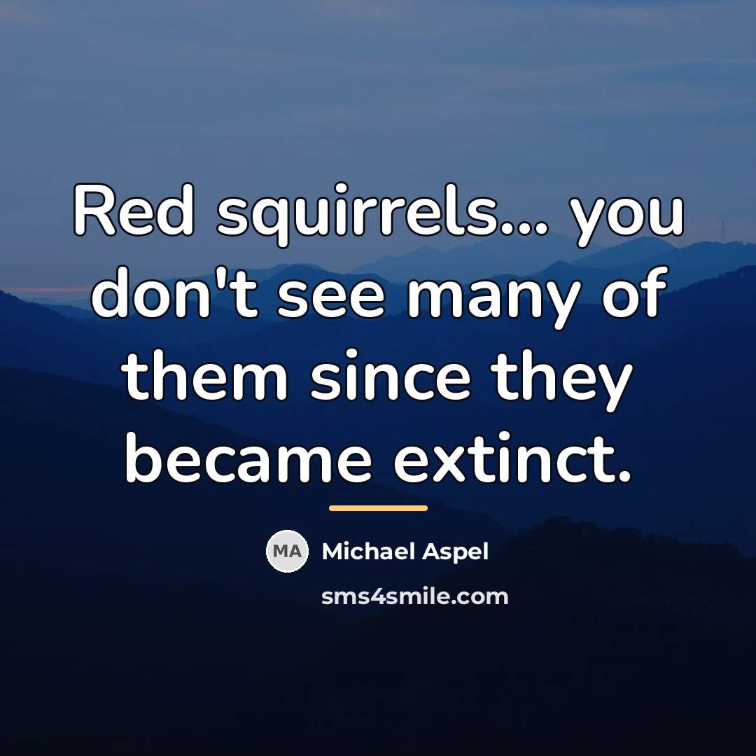 “Red squirrels... you don't see many of them since they…” quote by Michael Aspel
