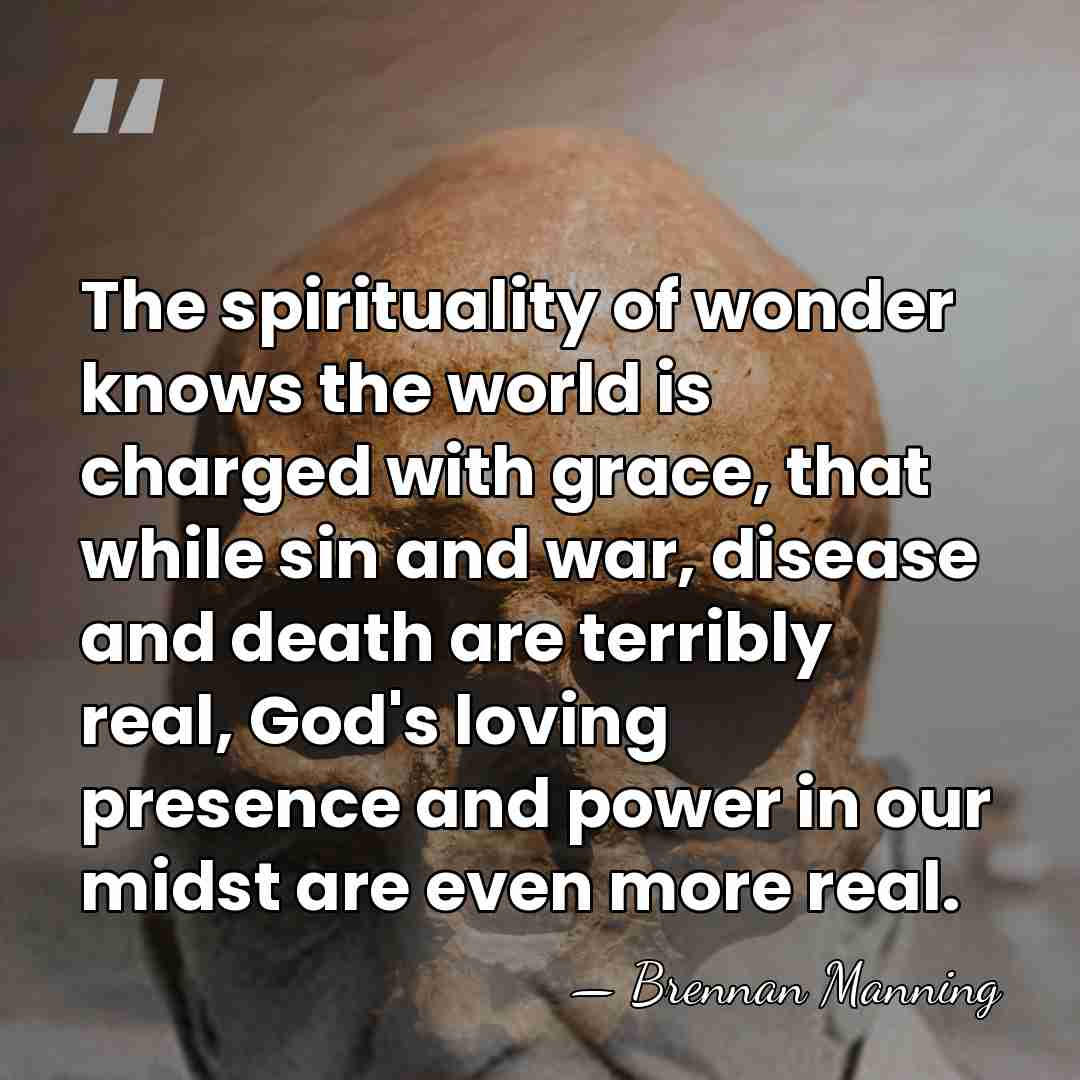 The spirituality of wonder knows the world is charged with grace, that&hellip; - Brennan Manning