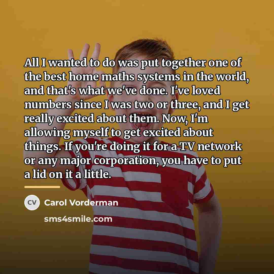 “All I wanted to do was put together one of…” quote by Carol Vorderman