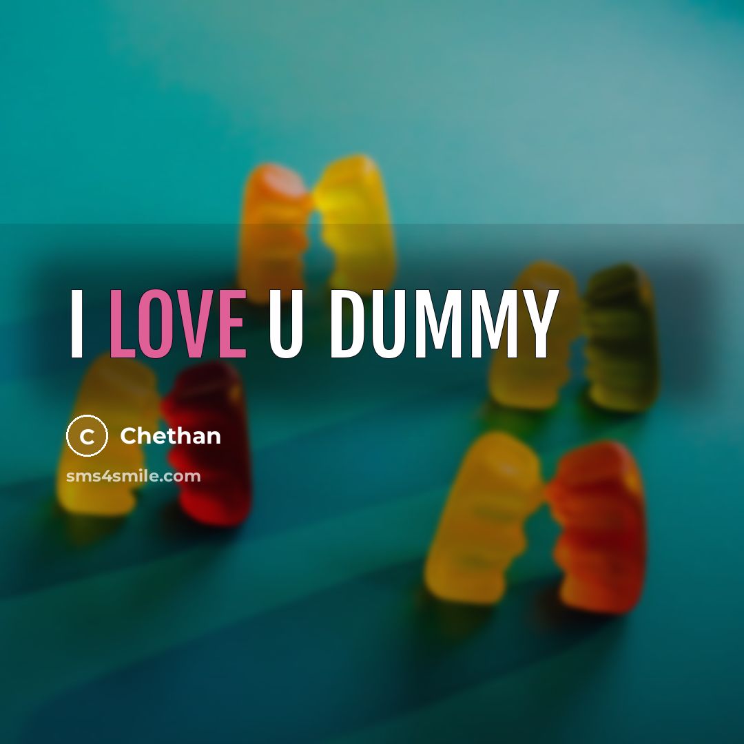 “I love u dummy” quote by Chethan