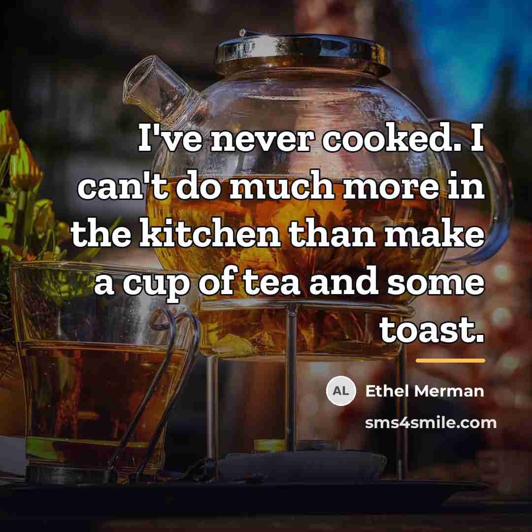 “I've never cooked. I can't do much more in the…” quote by Ethel Merman
