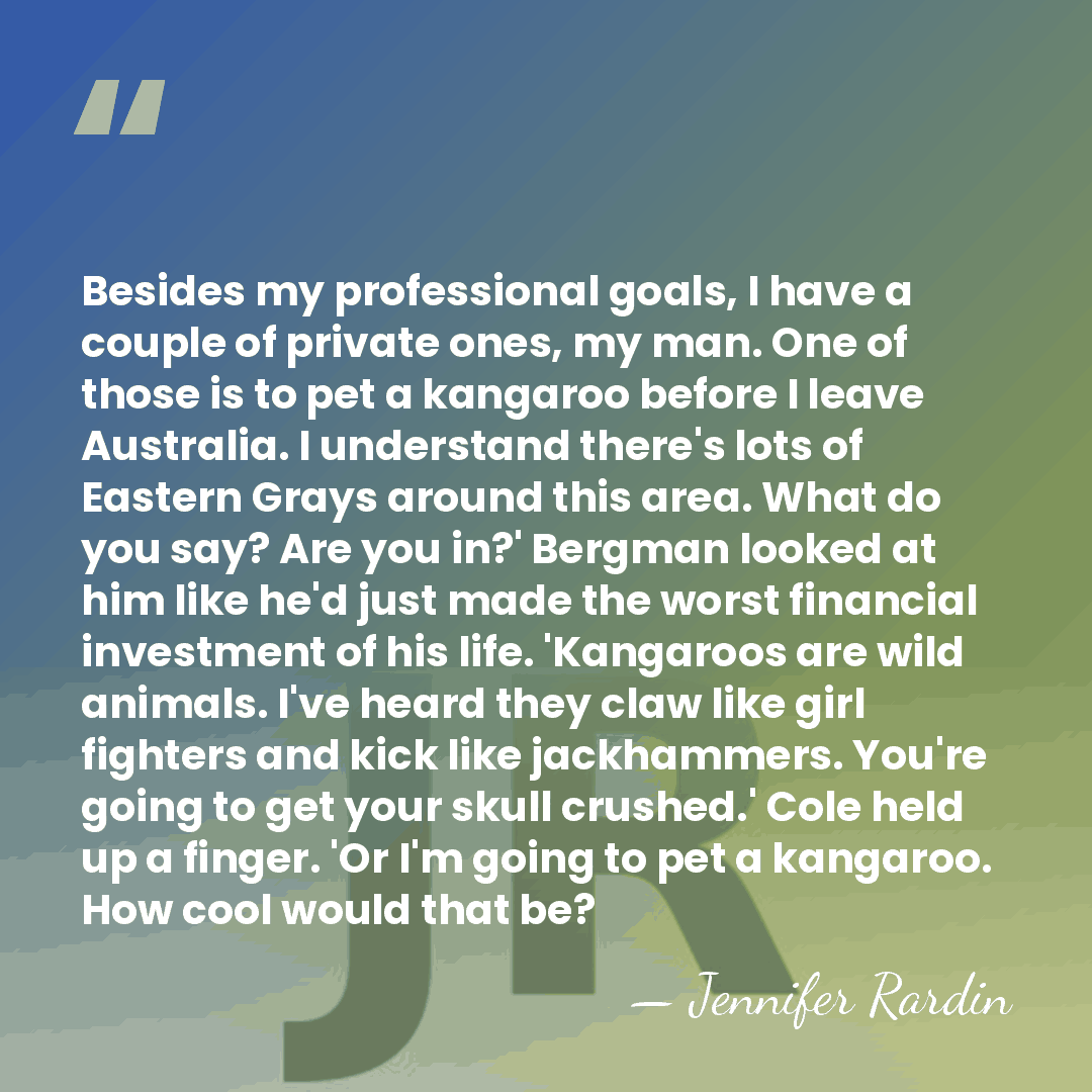 Besides my professional goals, I have a couple of private ones, my&hellip; - Jennifer Rardin