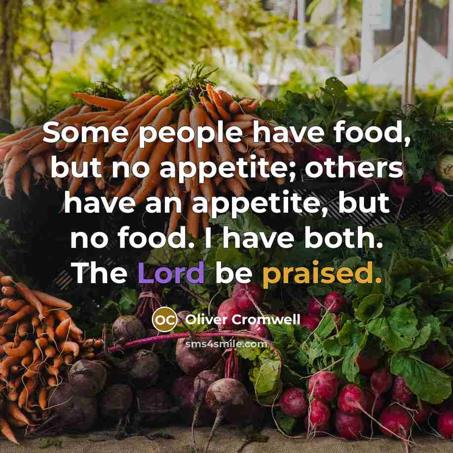 “Some people have food, but no appetite; others have an…” quote by Oliver Cromwell