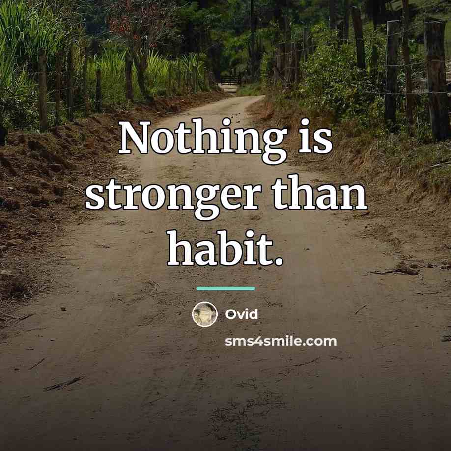 “Nothing is stronger than habit.…” quote by Ovid