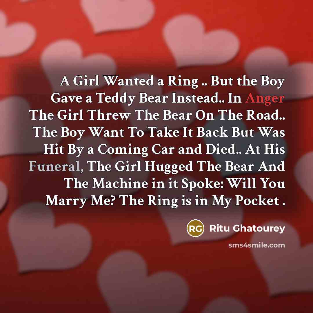 “A Girl Wanted a Ring .. But the Boy Gave…” quote by Ritu Ghatourey