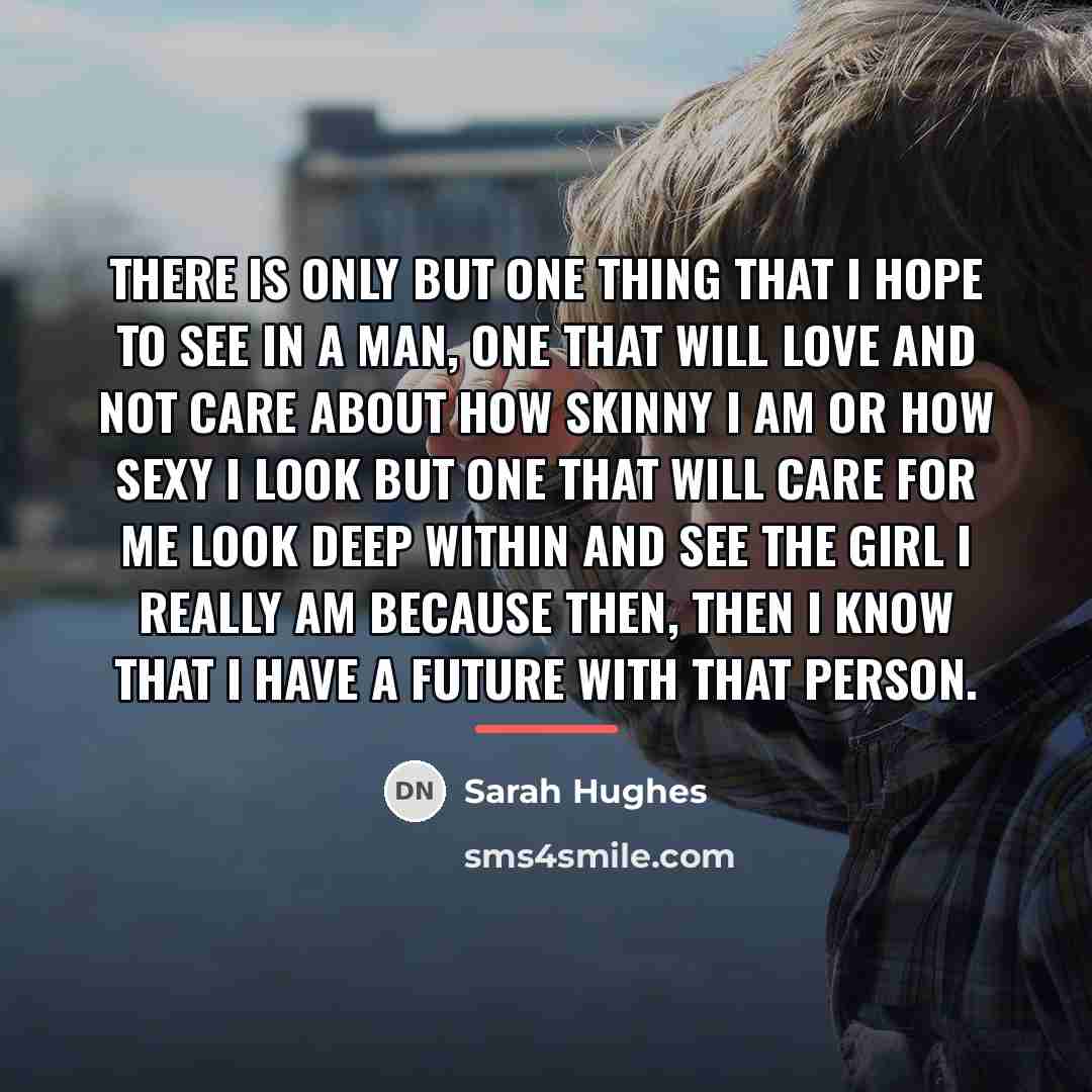 “There is only but one thing that I hope to…” quote by Sarah Hughes