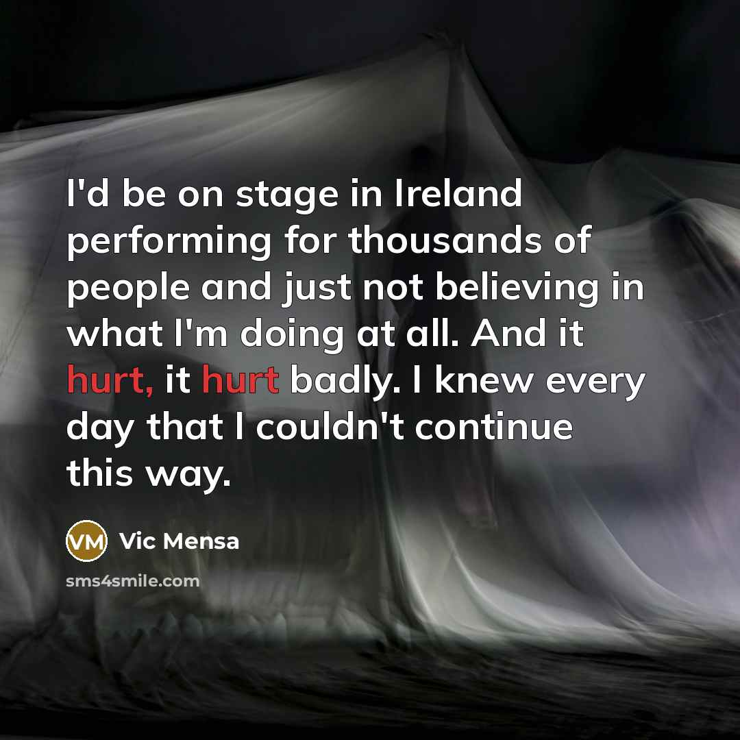 “I'd be on stage in Ireland performing for thousands of…” quote by Vic Mensa