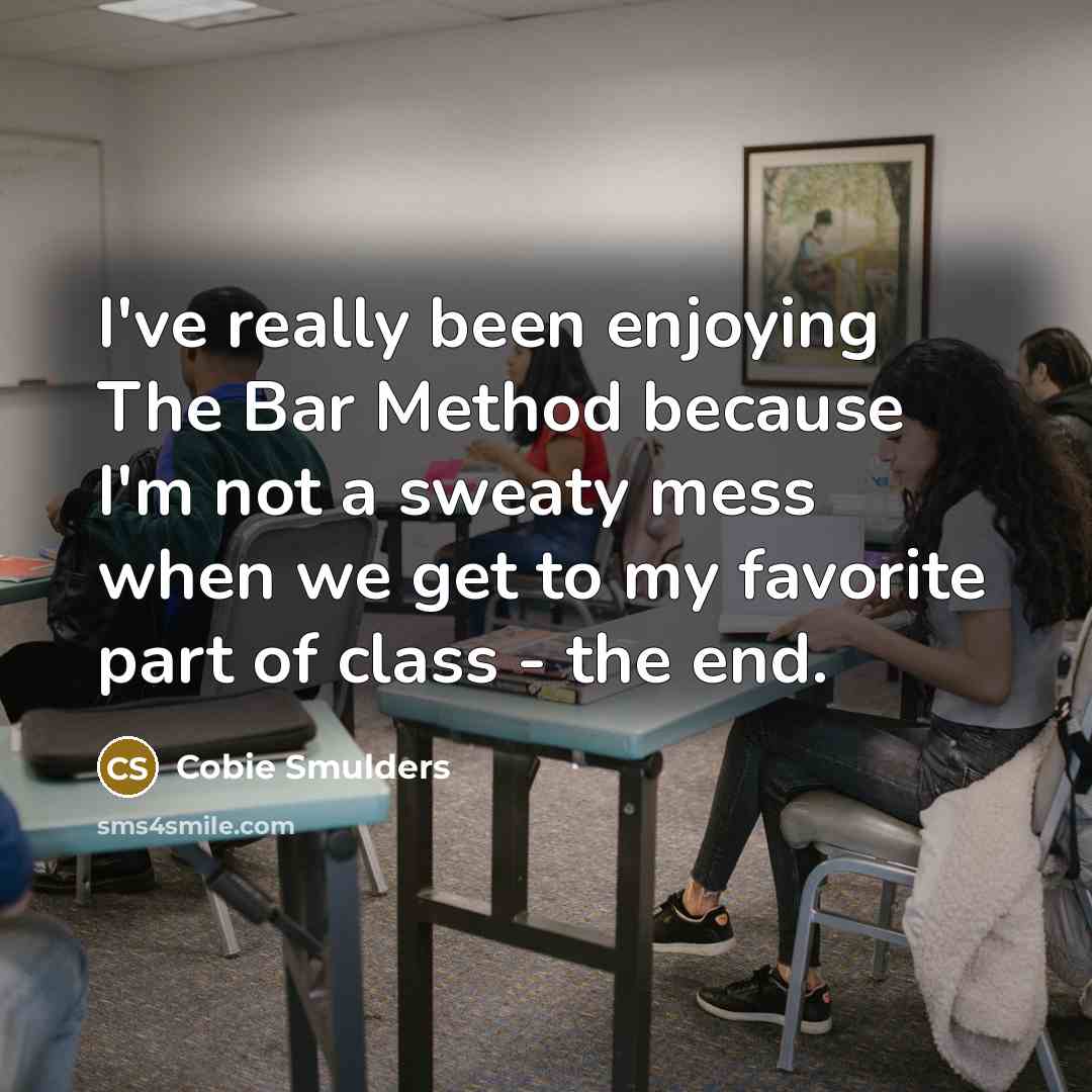 “I've really been enjoying The Bar Method because I'm not…” quote by Cobie Smulders