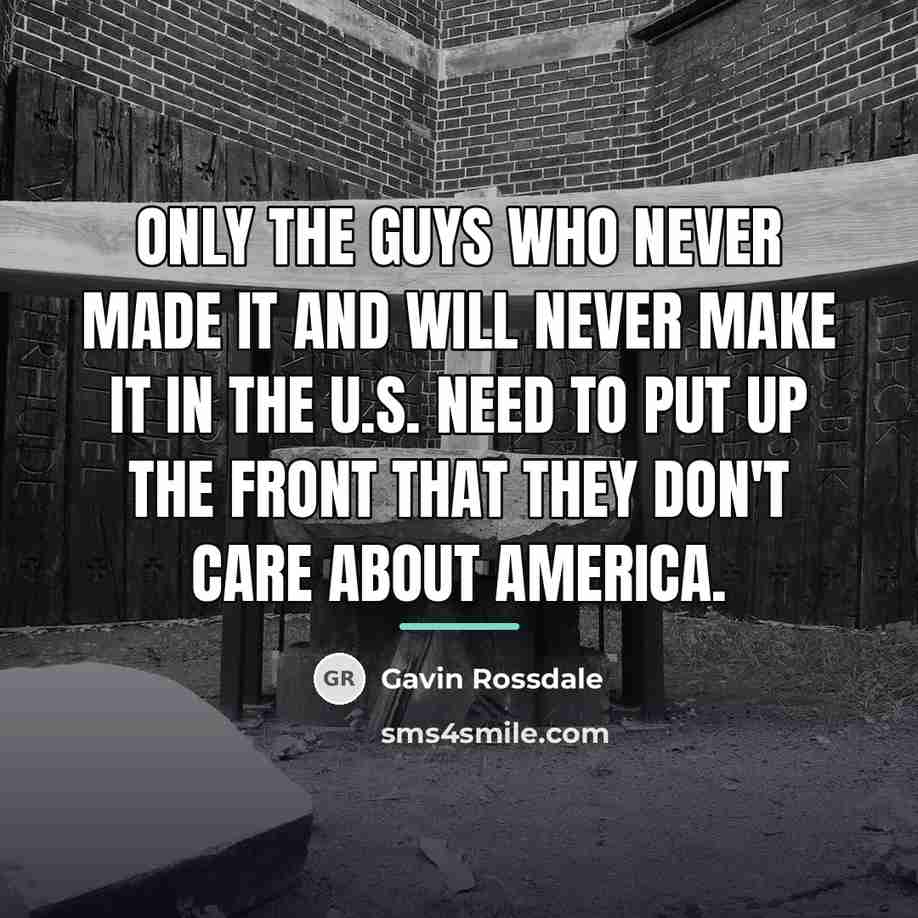 “Only the guys who never made it and will never…” quote by Gavin Rossdale