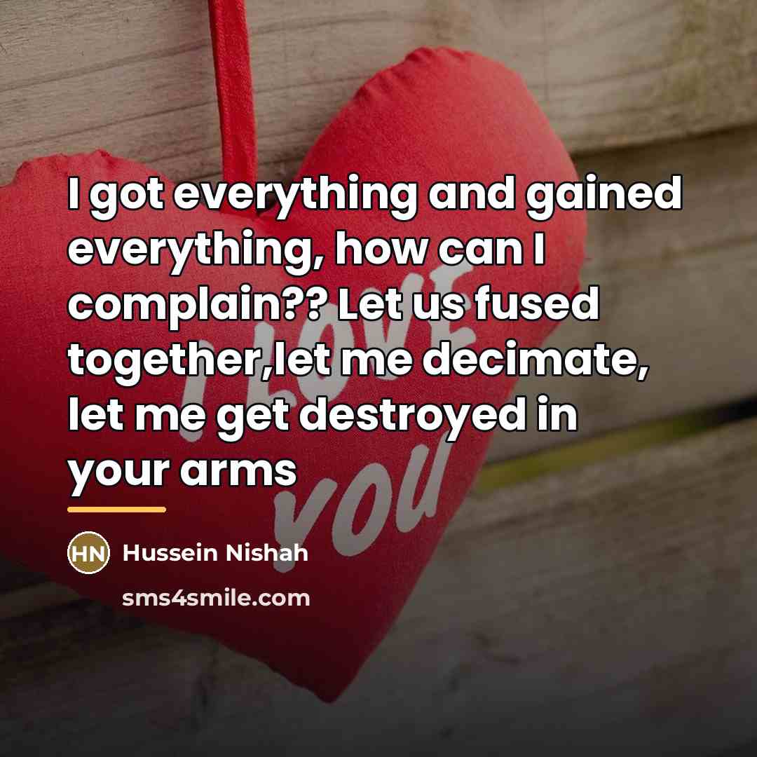 “I got everything and gained everything, how can I complain??…” quote by Hussein Nishah
