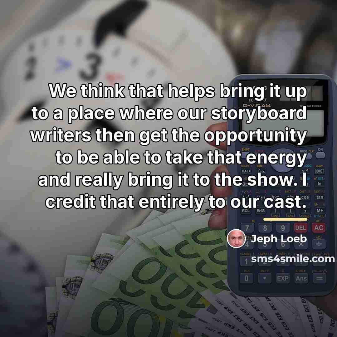 “We think that helps bring it up to a place…” quote by Jeph Loeb