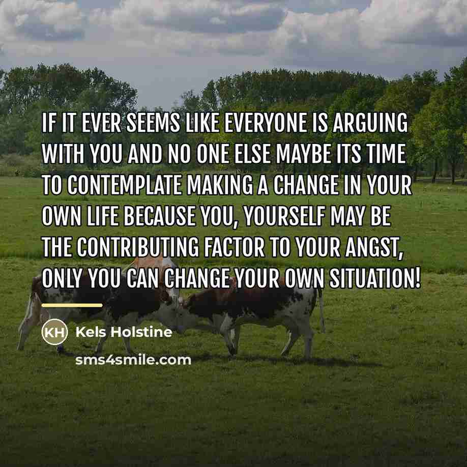 “If it ever seems like everyone is arguing with you…” quote by Kels Holstine