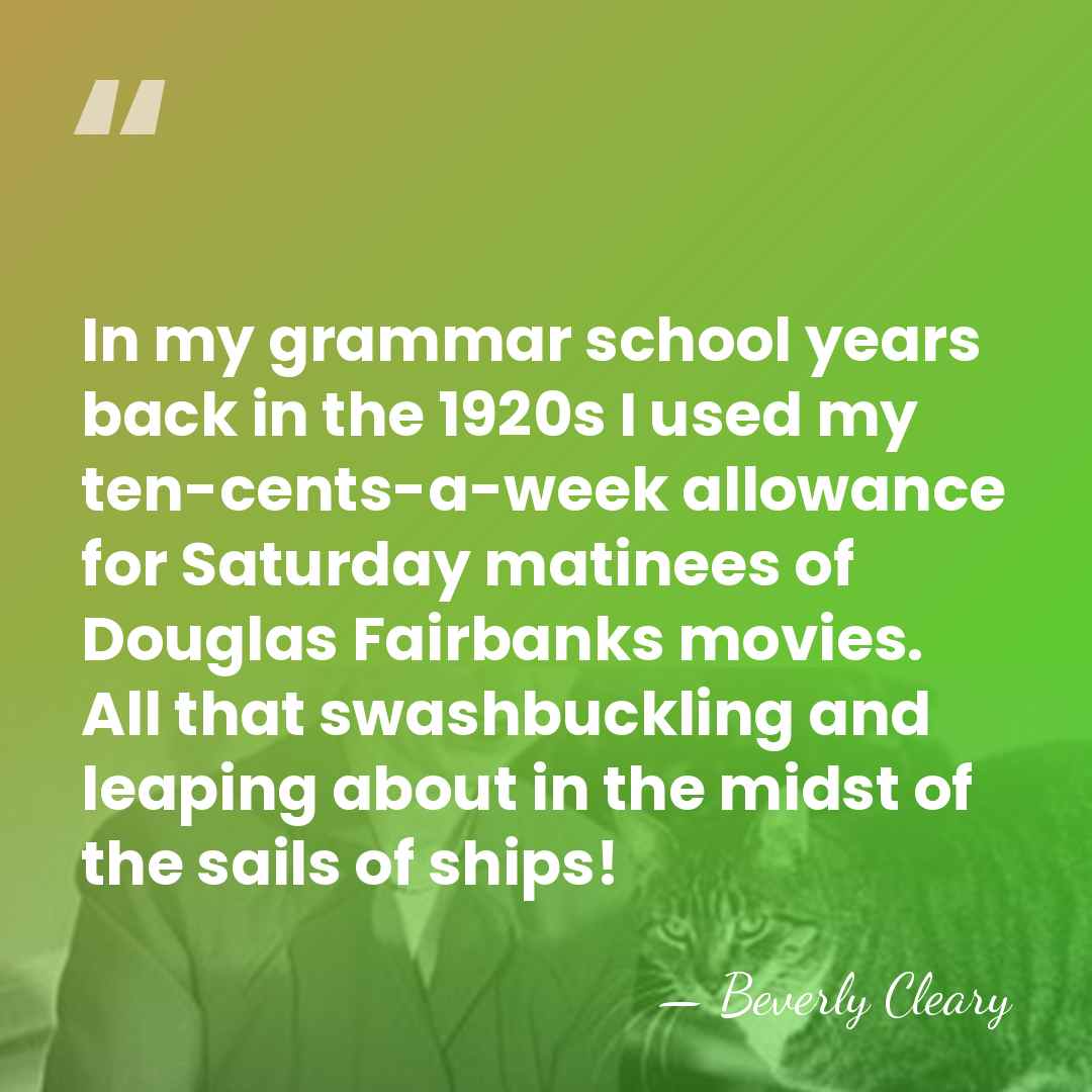 In my grammar school years back in the 1920s I used my&hellip; - Beverly Cleary