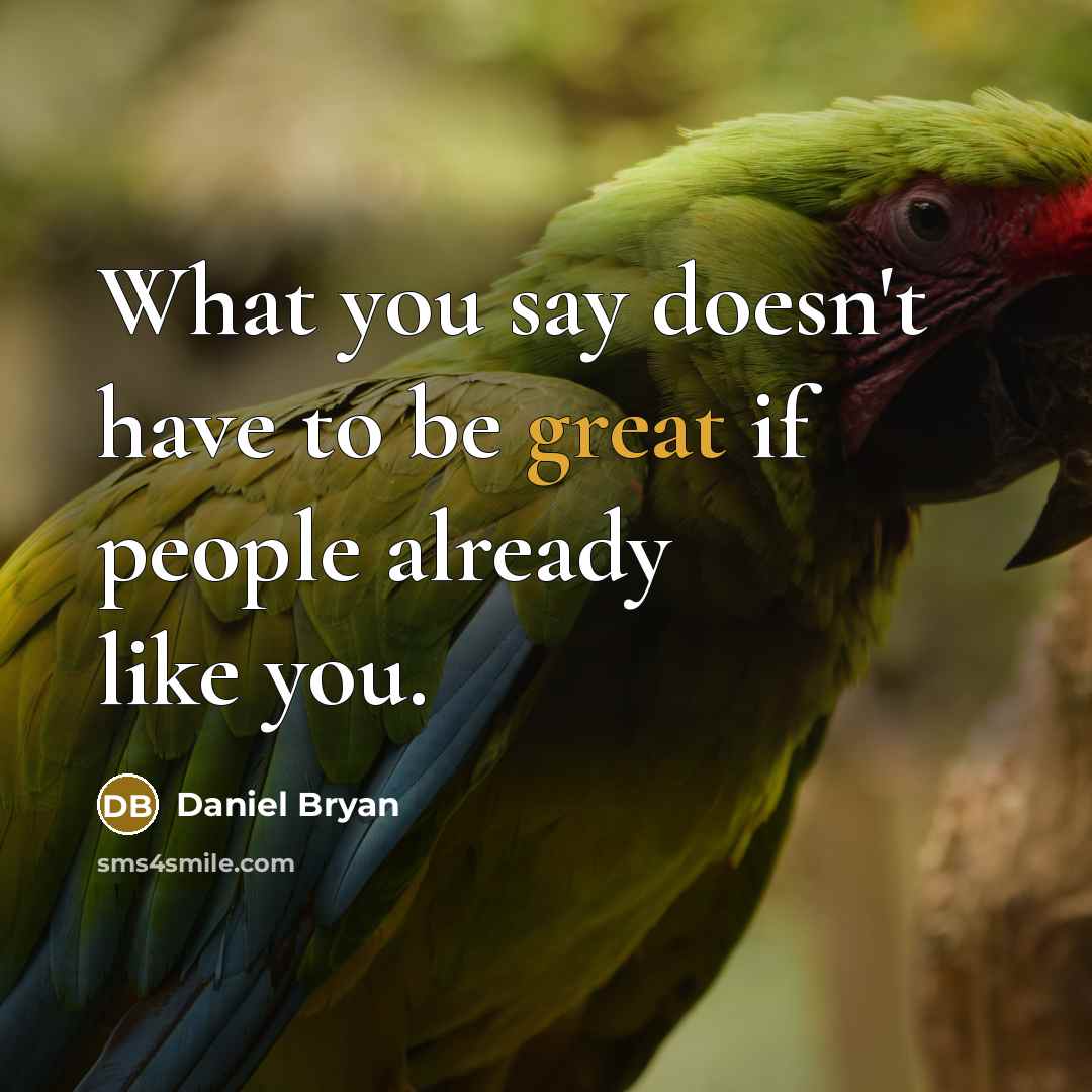 “What you say doesn't have to be great if people…” quote by Daniel Bryan