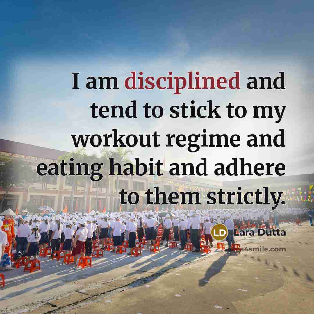 “I am disciplined and tend to stick to my workout…” quote by Lara Dutta
