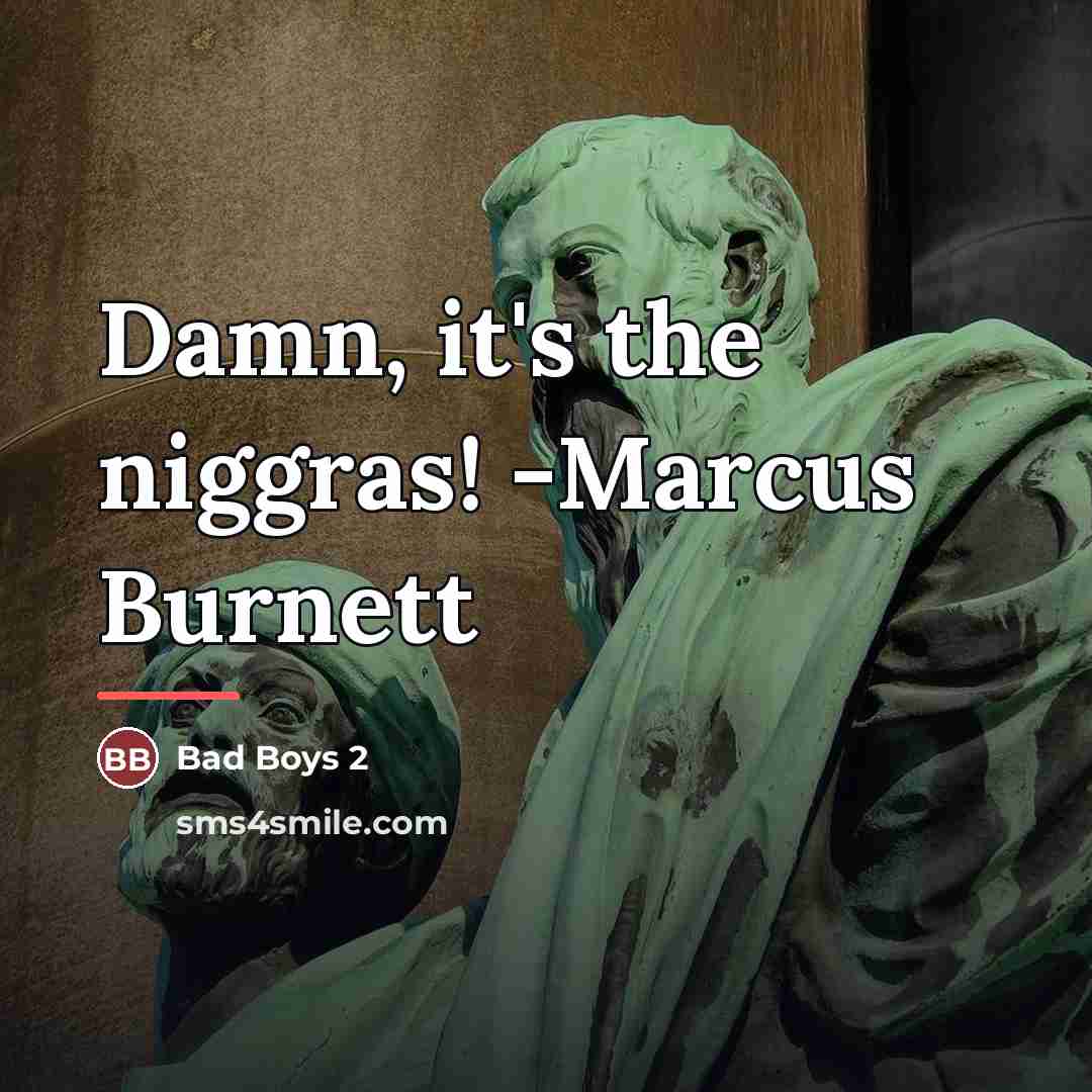 “Damn, it's the niggras! -Marcus Burnett…” quote by Bad Boys 2