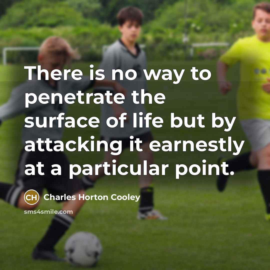 “There is no way to penetrate the surface of life…” quote by Charles Horton Cooley