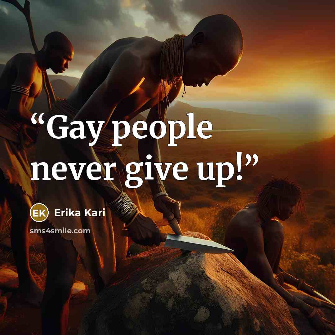 “Gay people never give up!” quote by Erika Kari