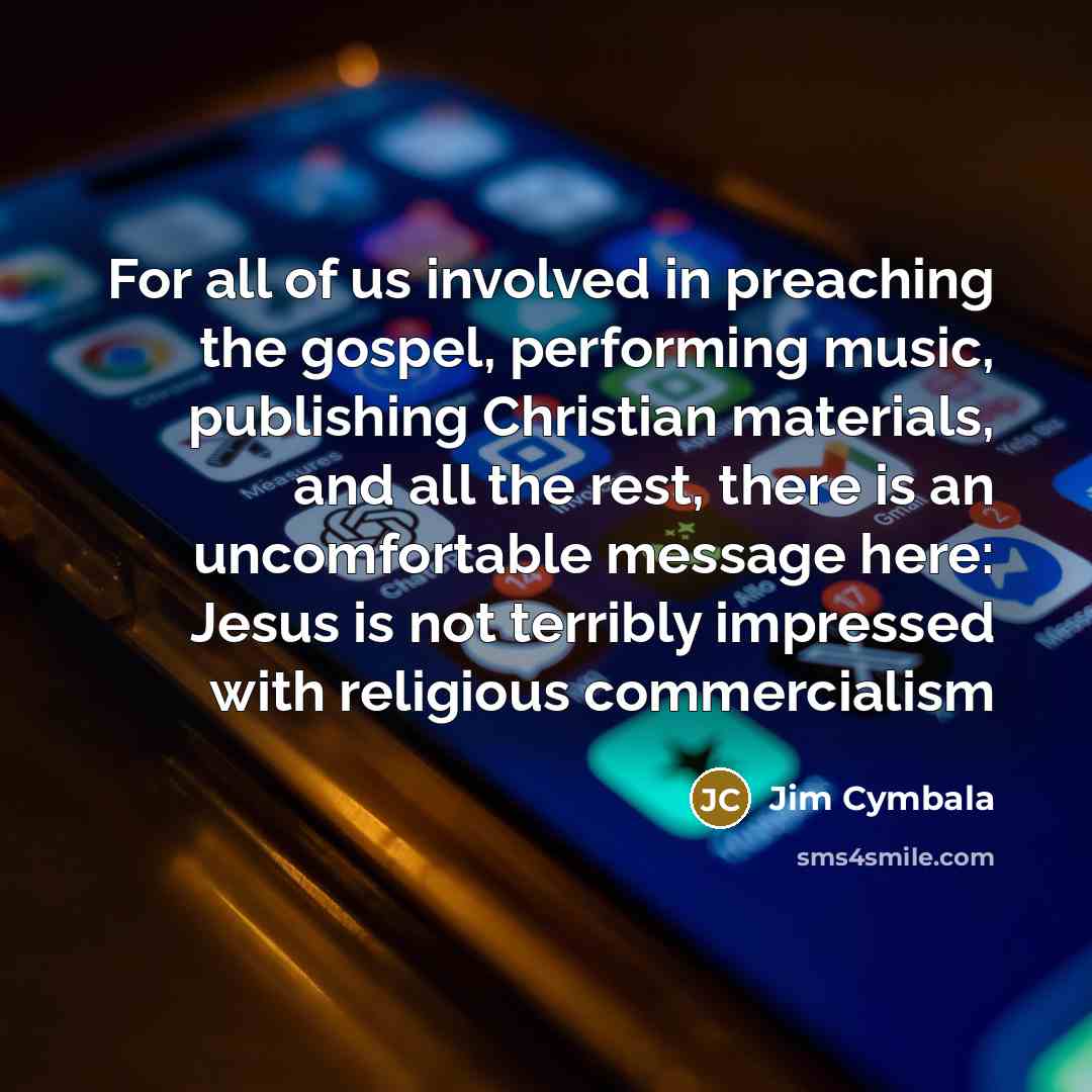 “For all of us involved in preaching the gospel, performing…” quote by Jim Cymbala