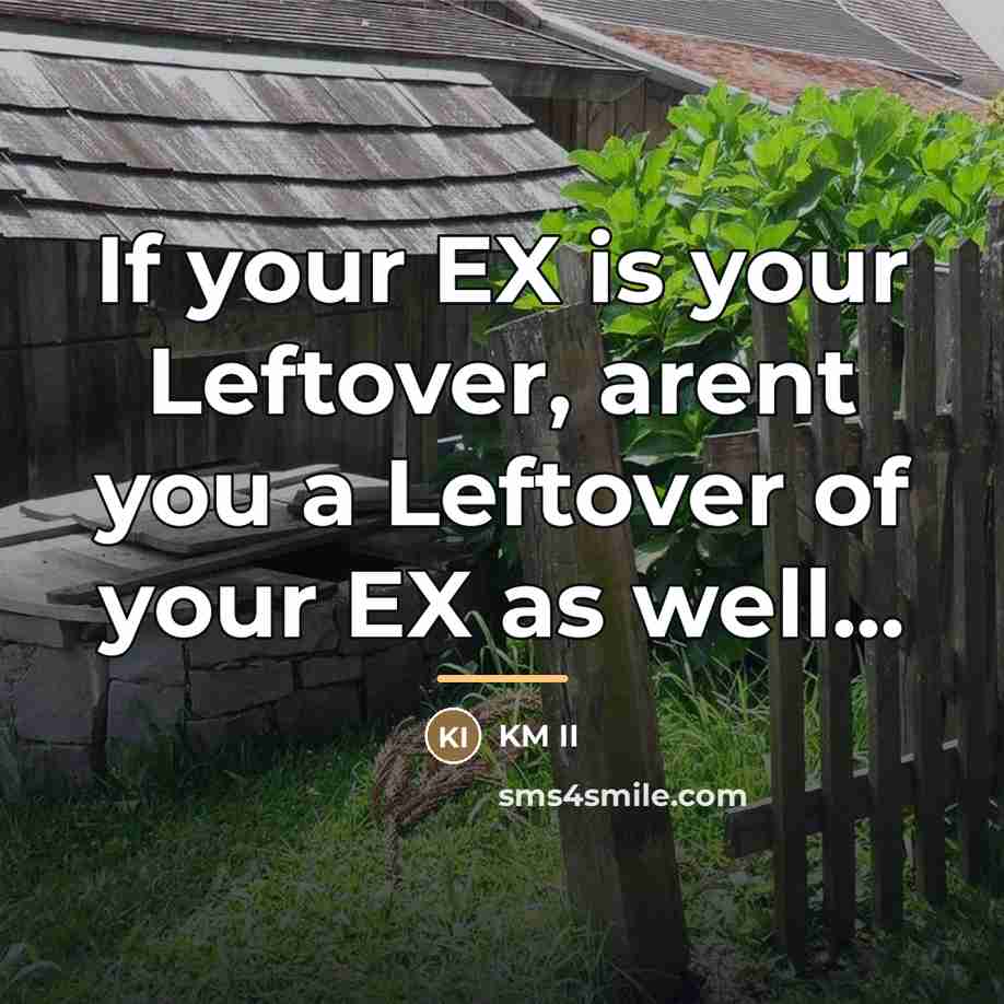 “If your EX is your Leftover, arent you a Leftover…” quote by KM II