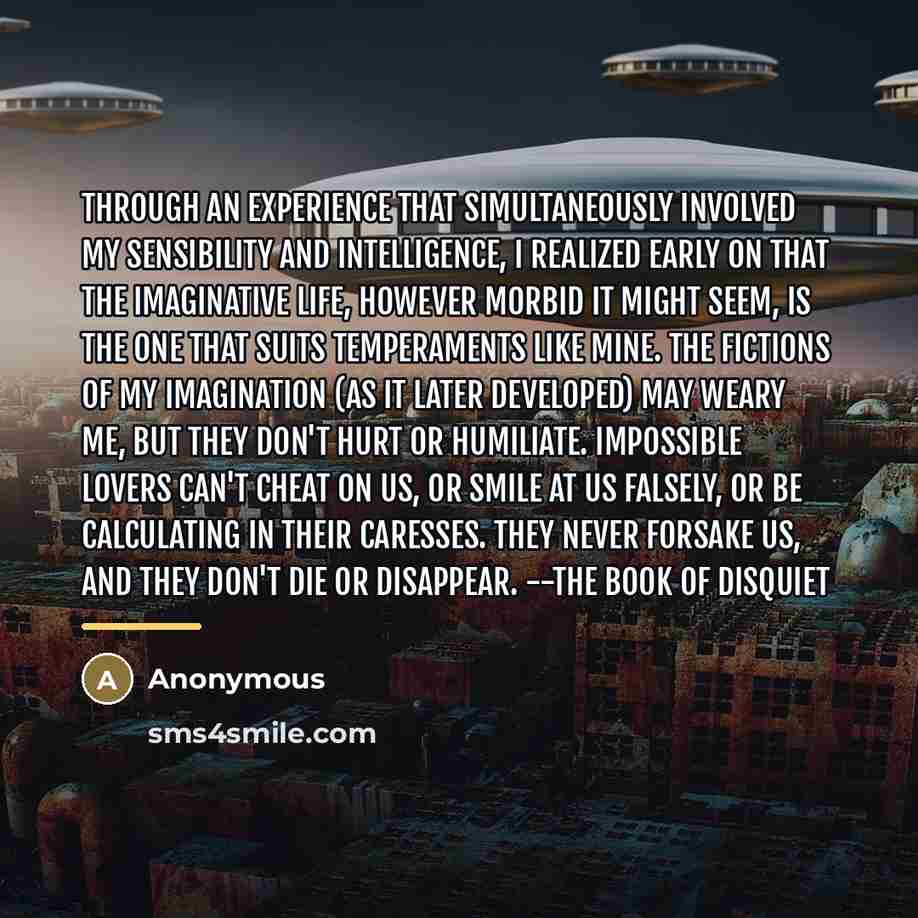 “Through an experience that simultaneously involved my sensibility and intelligence,…” quote by Anonymous