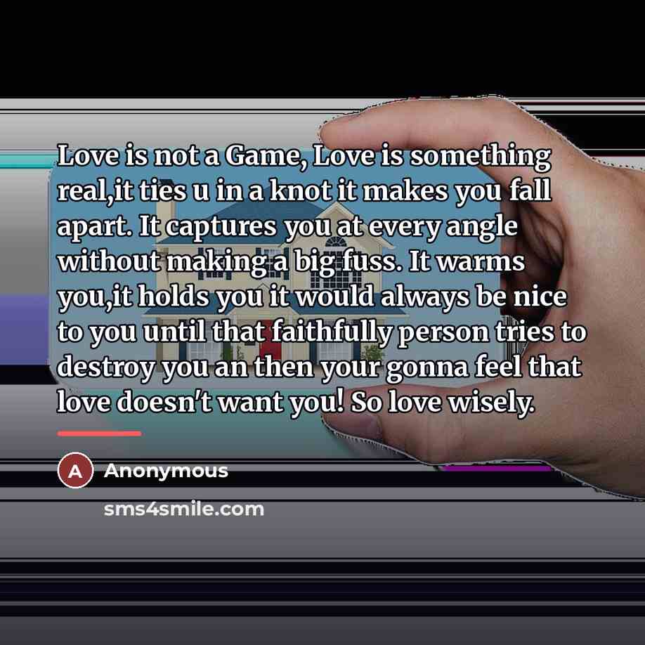 “Love is not a Game, Love is something real,it ties…” quote by By Me Lotoya-if U Lik Bbm @21E72D40 Or Email Me @ Curlytoya@hotmailcom Thats On FaceBook