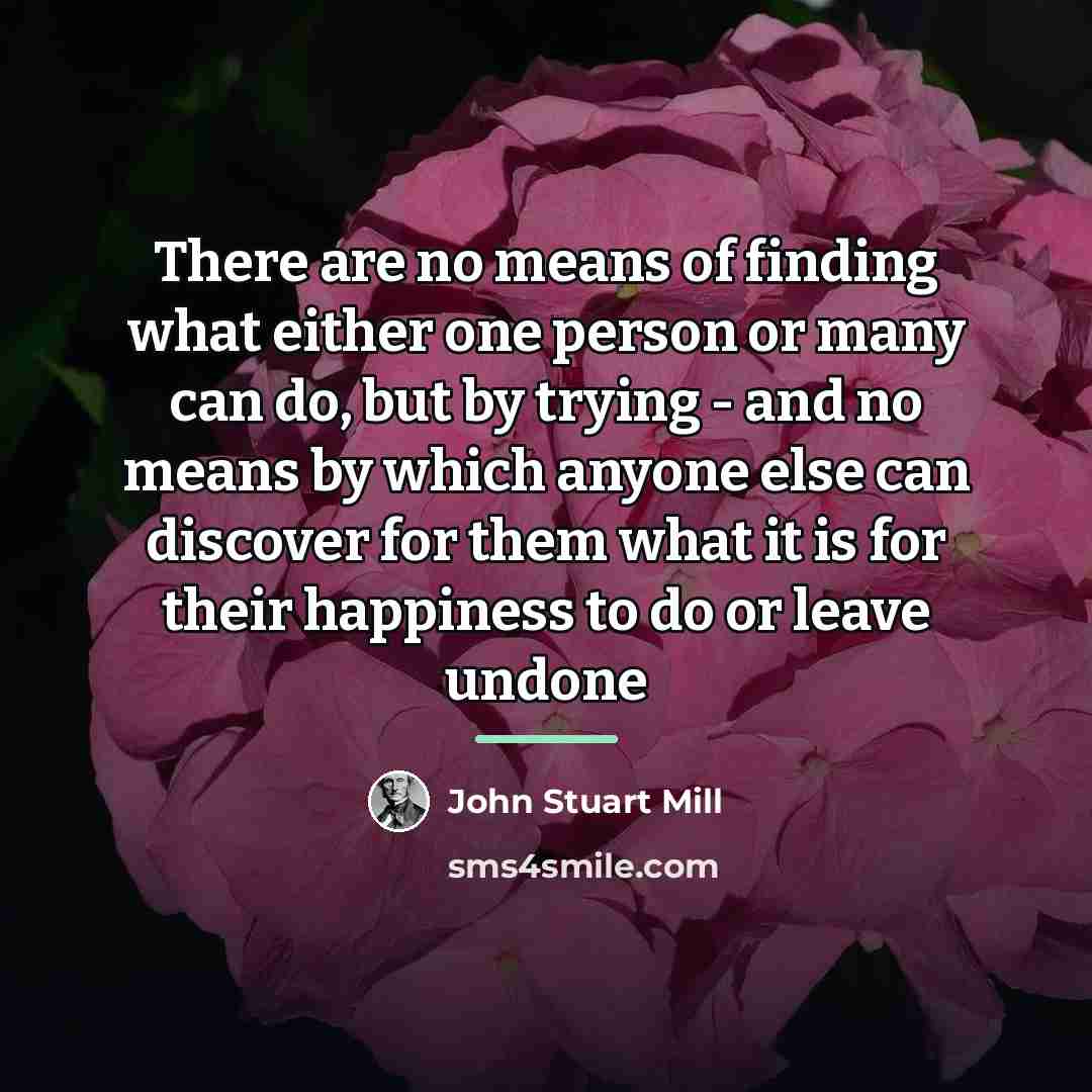 “There are no means of finding what either one person…” quote by John Stuart Mill