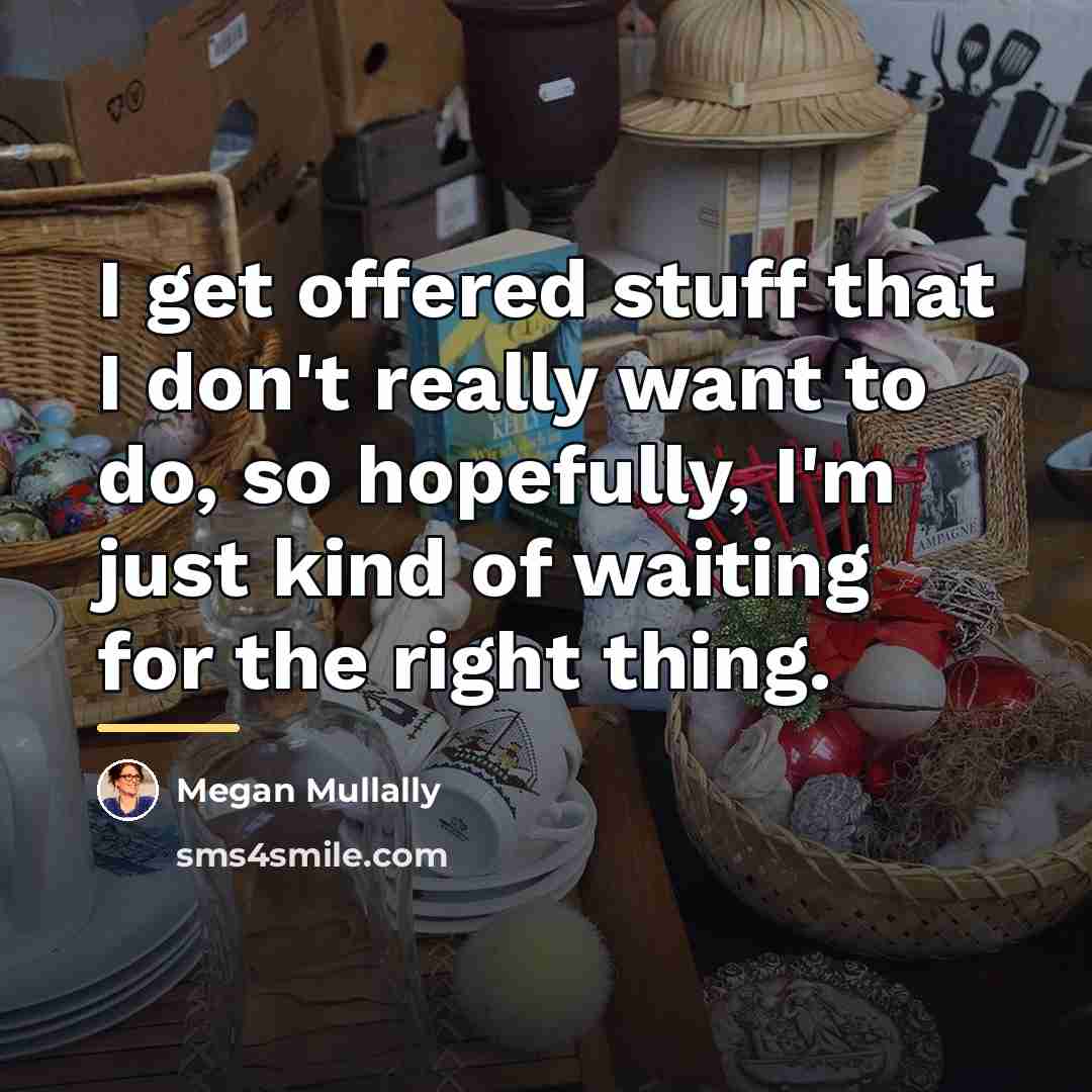 “I get offered stuff that I don't really want to…” quote by Megan Mullally