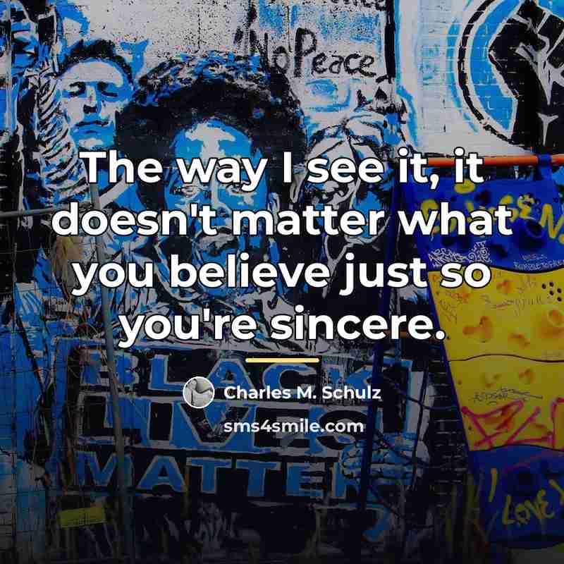 “The way I see it, it doesn't matter what you…” quote by Charles M. Schulz