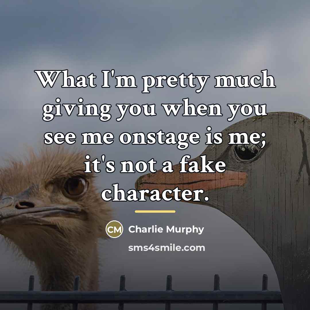 “What I'm pretty much giving you when you see me…” quote by Charlie Murphy