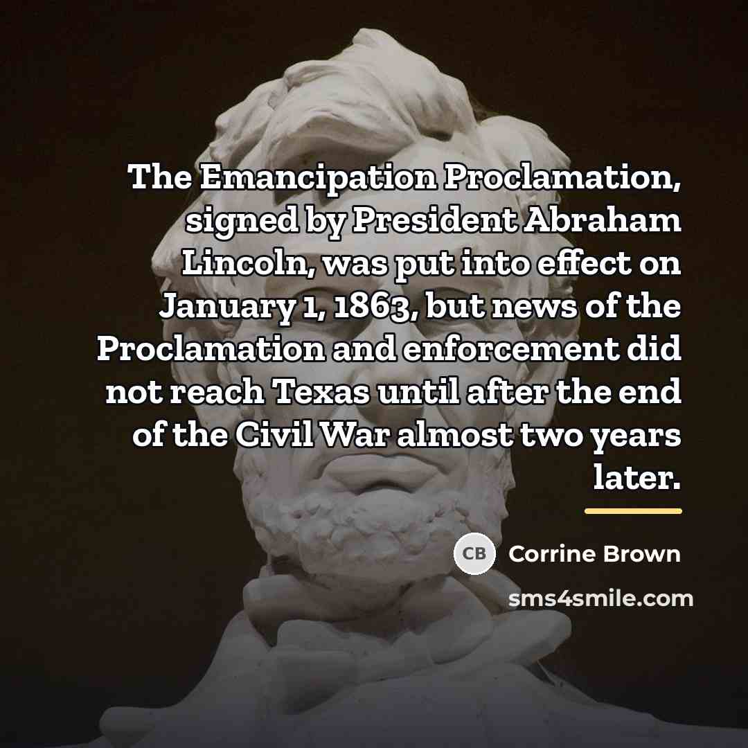 “The Emancipation Proclamation, signed by President Abraham Lincoln, was put…” quote by Corrine Brown