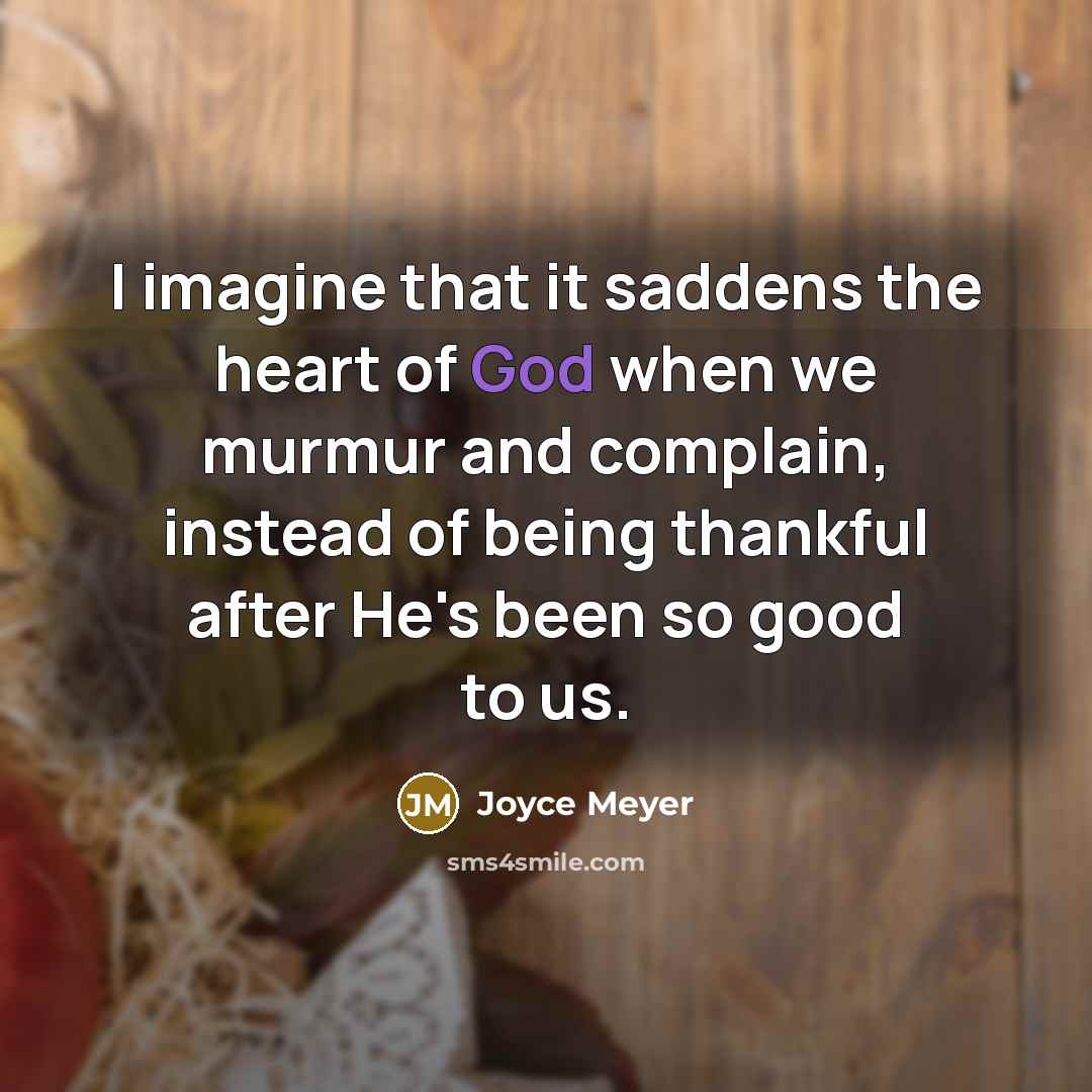 “I imagine that it saddens the heart of God when…” quote by Joyce Meyer