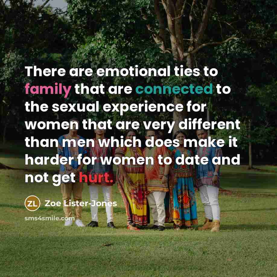 “There are emotional ties to family that are connected to…” quote by Zoe Lister-Jones