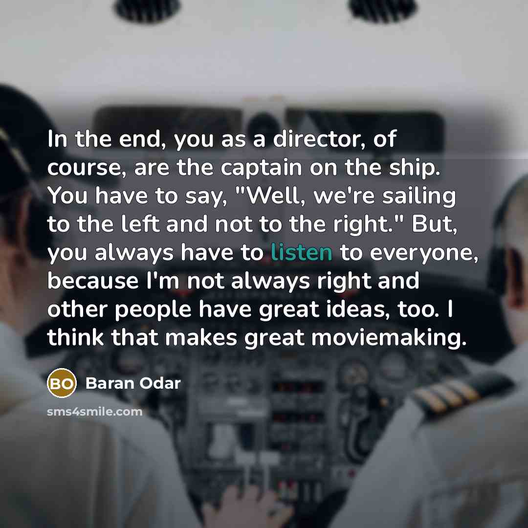 “In the end, you as a director, of course, are…” quote by Baran Odar