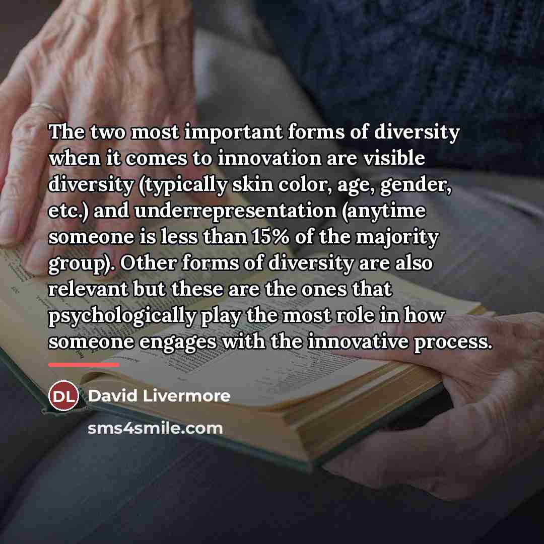 “The two most important forms of diversity when it comes…” quote by David Livermore